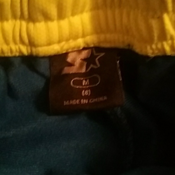 Navy blue and lime boy or girl stretch pants - Picture 3 of 3